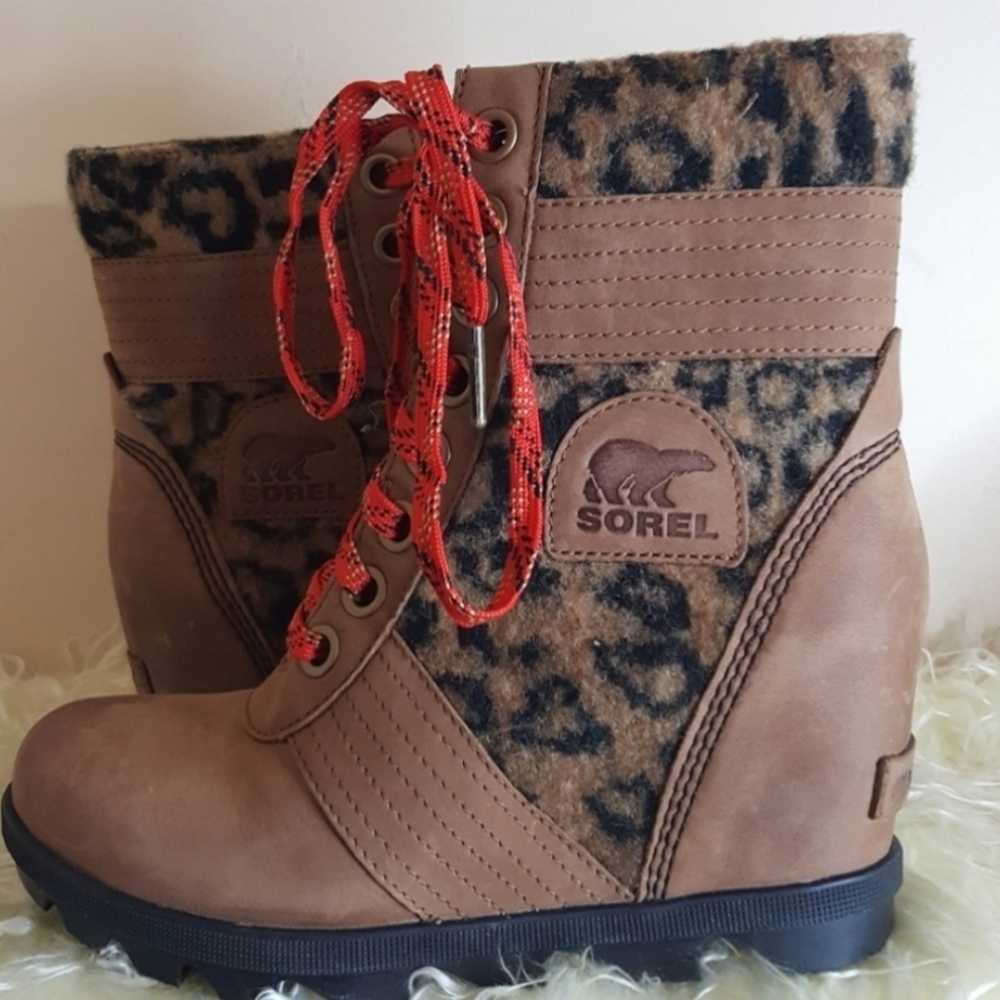Sorel Lexie Faux Fur Wedge Boots